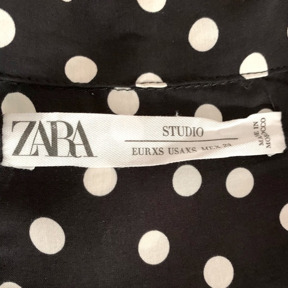 NWOT Zara Studio dot jumpsuit with front & back pockets matching belt XS - Picture 8 of 11